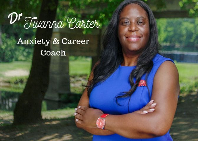 Black coach, smiling, wearling blue dress Twanna Carter Professional & Personal Coaching, LLC