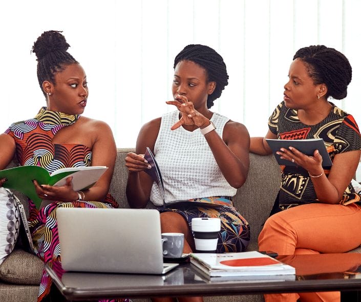 3 Black women networking:networking, career change, change careers, career path_Twanna Carter